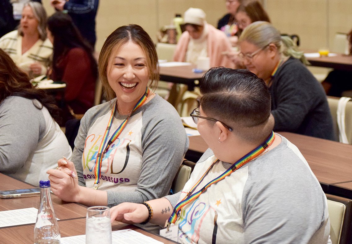 Attendees learned about creating safe and affirming spaces for LGBTQ+ students.