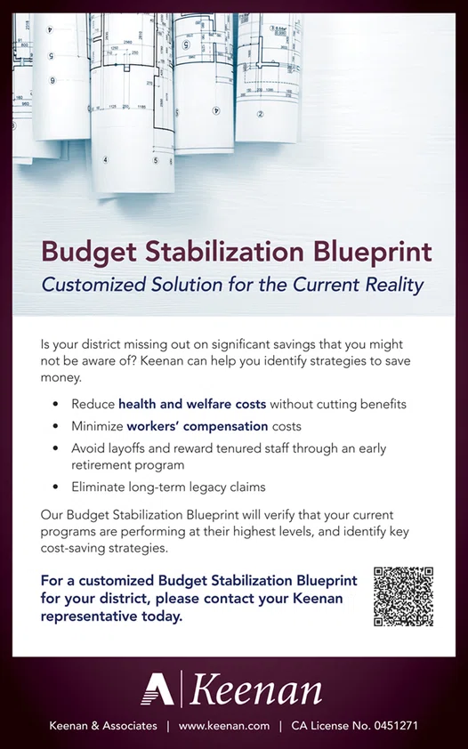 Keenan advertisement for Budget Stabilization Blue