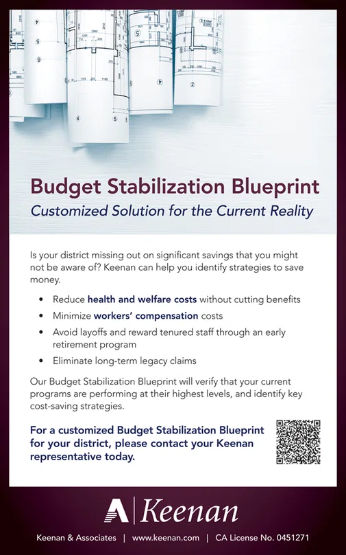 Keenan budget stabilization blueprint ad.
