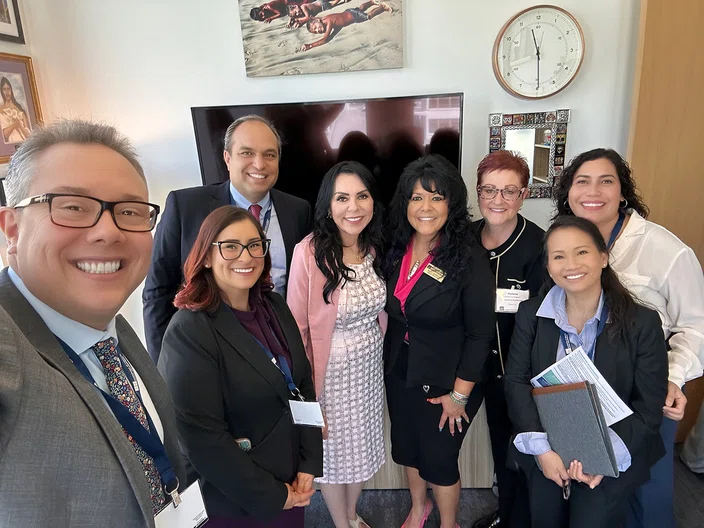 A group from ACSA Region 15 with Assemblymember Blanca Rubio (fourth from left).