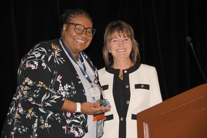 Cherina Betters, left, with Denise Wickham. 