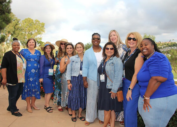 Attendees at The Power of Blue! Networking reception.