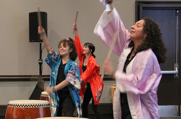 The Advanced Taiko Ensemble from the Ruth Asawa School of the Arts in SFUSD.