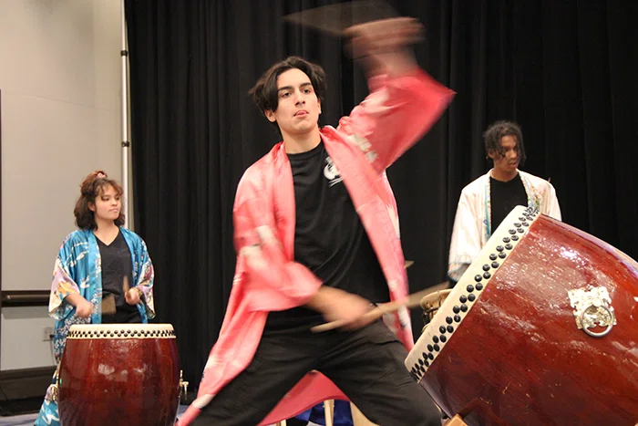 The Advanced Taiko Ensemble from the Ruth Asawa School of the Arts in SFUSD.