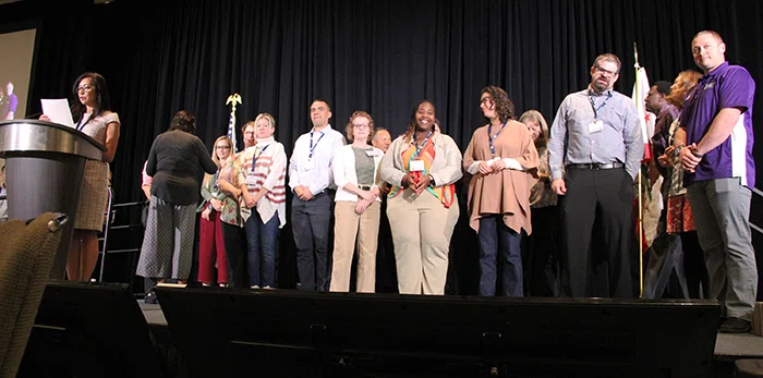 ACSA Senior Director of Member Services Margie Cuizon-Armelino recognizes new ACSA members.