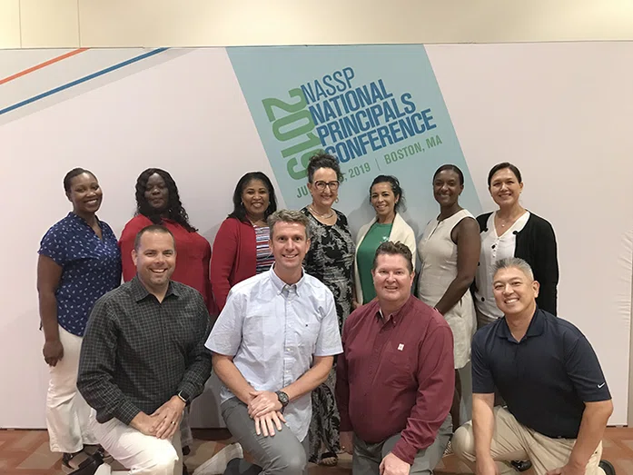 ACSA delegation members and school leaders pose at the National Principals Conference in Boston.
