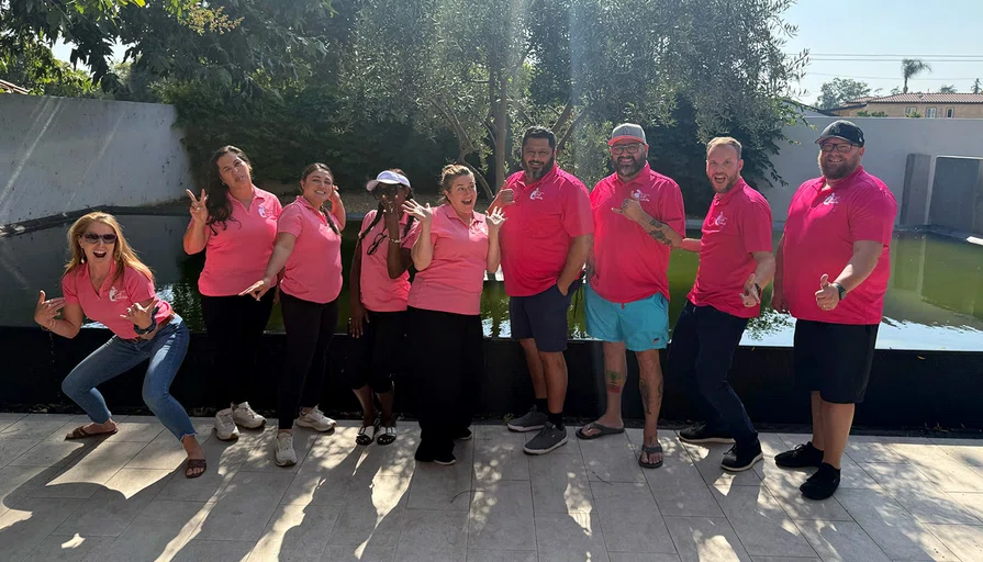 The team lead by Daniel Hernandez, sixth from left.