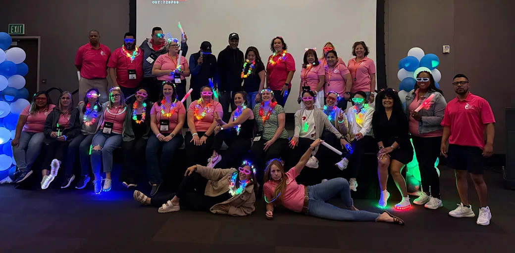 Attendees enjoyed a glow-themed karaoke and Kahoot party.