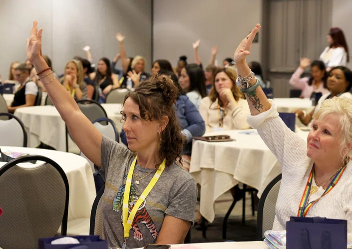 Attendees participate in Dr. Cherina Betters’ keynote.