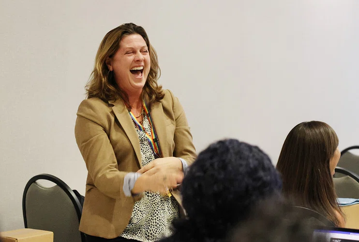 Dr. Joan Schumann during the session “Breaking Through Together.”