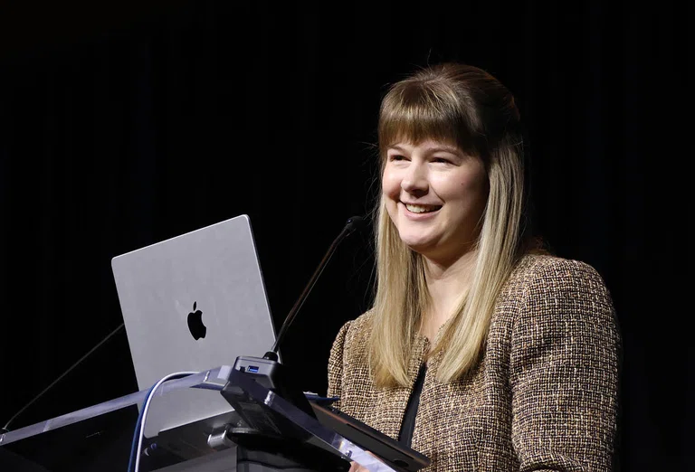 Keynote speaker Kaelynn Partlow.