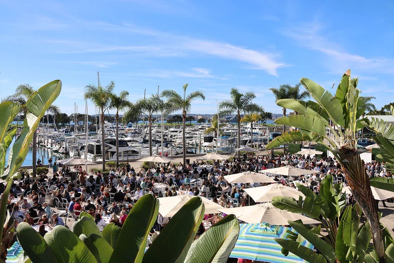 Luncheon was served beside the Embarcadero Marina in San Diego Bay.