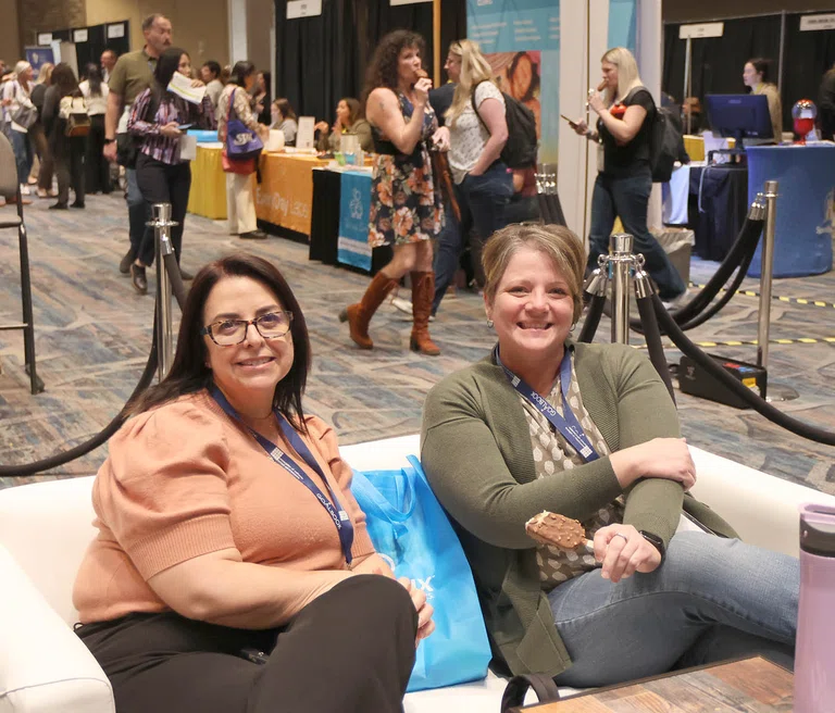 Having an ice cream in the Membership Lounge.