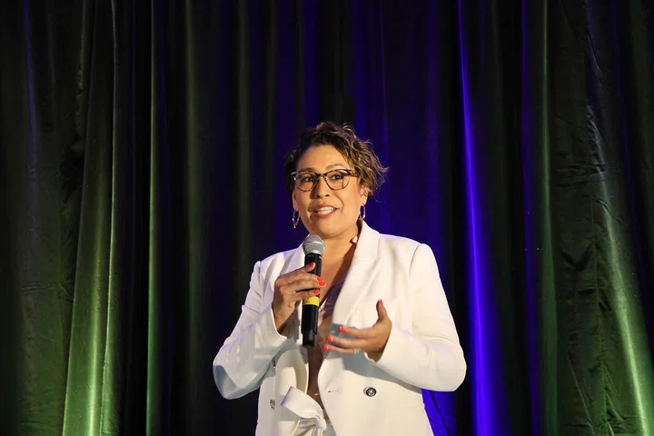 Keynote speaker Dr. Karla Estrada inspires attendees to embrace their unique journeys.