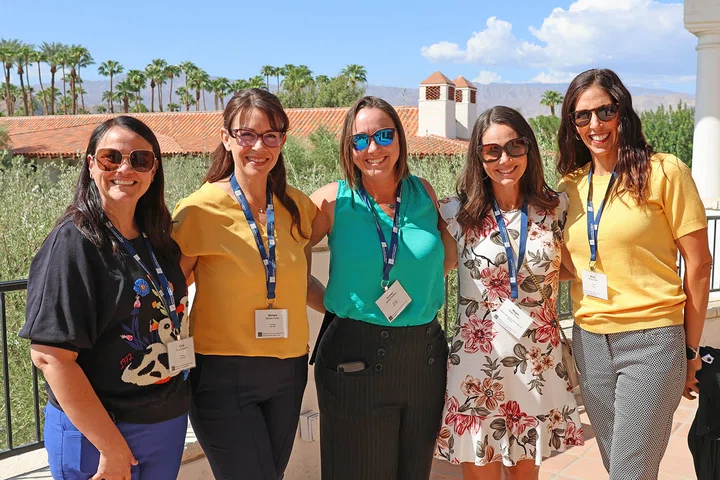 Women leaders enjoy the sunshine and scenic views of Indian Wells.
