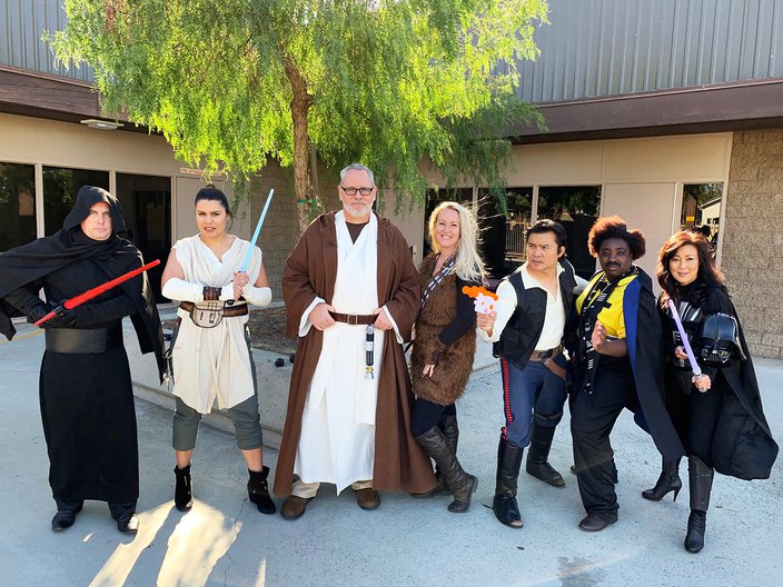 John Briquelet and team dressed as Star Wars chara
