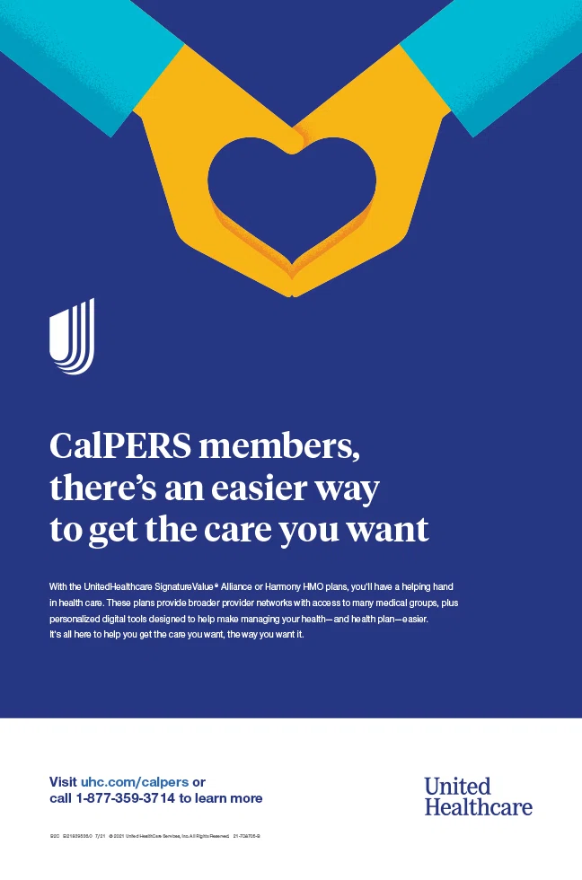 United Healthcare ad offering care for CalPERS members.
