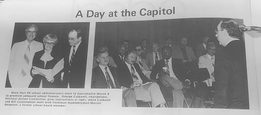 Pictures from EdCal of the first ACSA advocacy trip to the Capitol in 1979. 